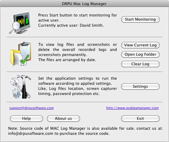 Screenshot of OSX Keylogger