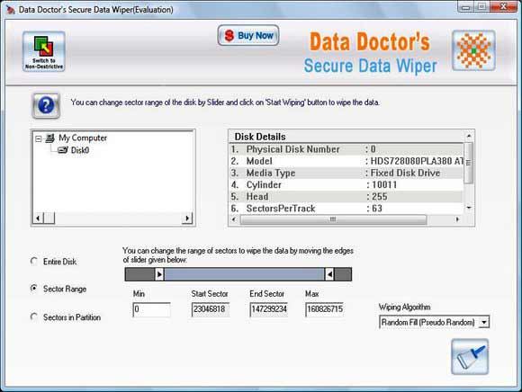 Screenshot of Hard Drive Cleaner Software