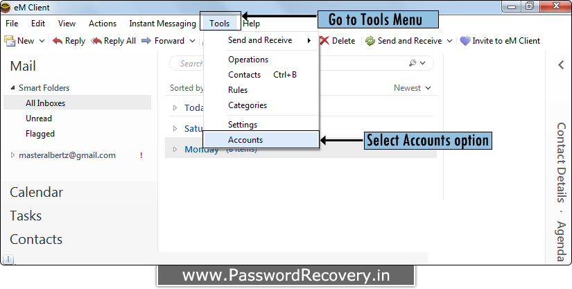 Password Recovery For eM Client