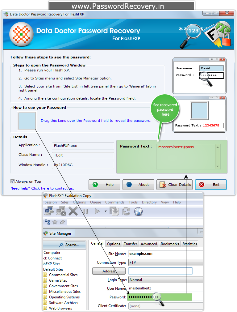 Password Recovery For FlashFXP