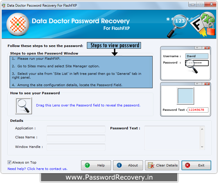 Password Recovery For FlashFXP