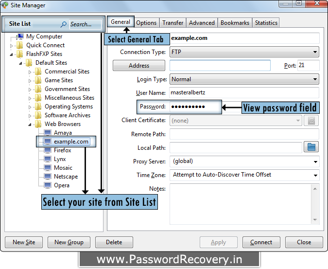 Password Recovery For FlashFXP