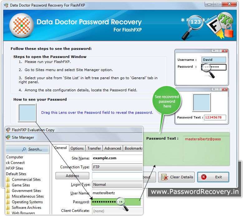 Password Recovery For FlashFXP