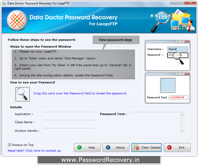 Password Recovery For LeapFTP