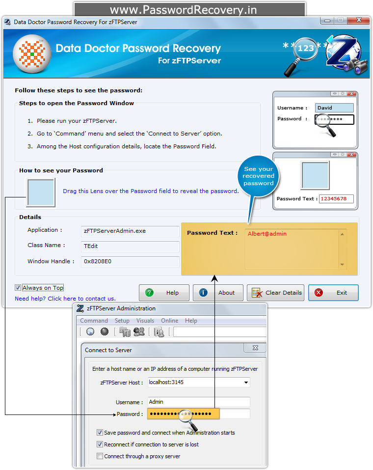 Password Recovery For zFTPServer