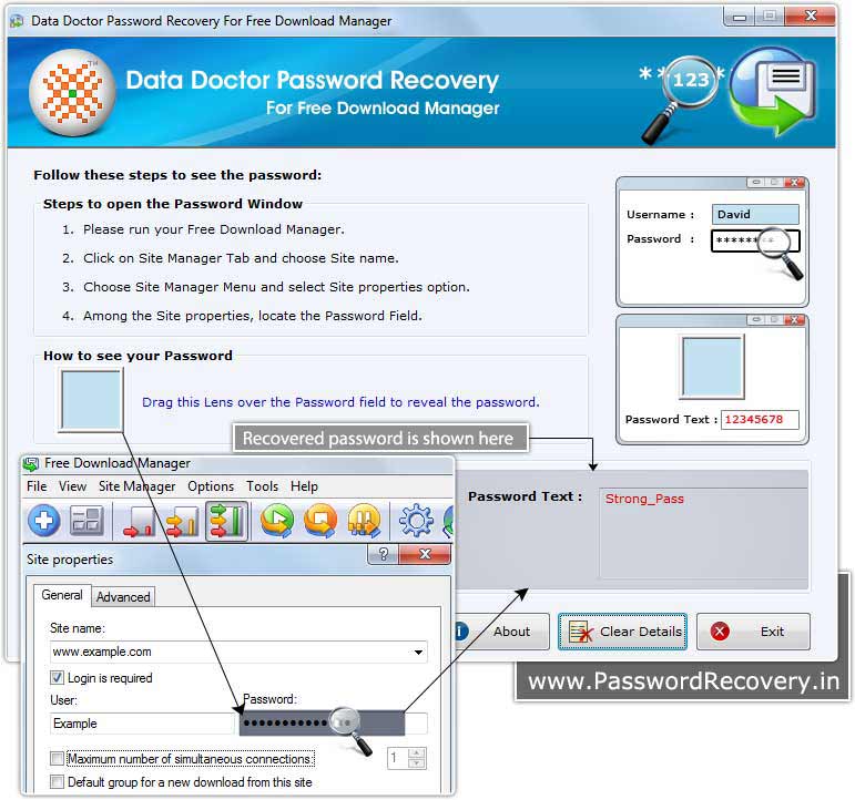 Free Download Manager Password Recovery
