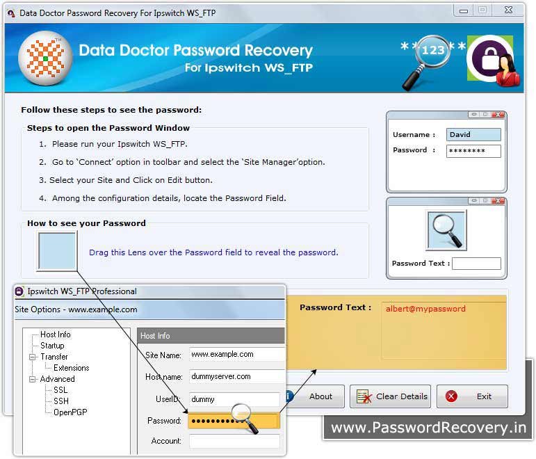 Ipswitch WS FTP Password Recovery