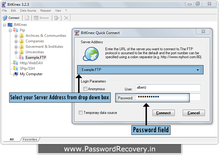 Password Recovery For BitKinex