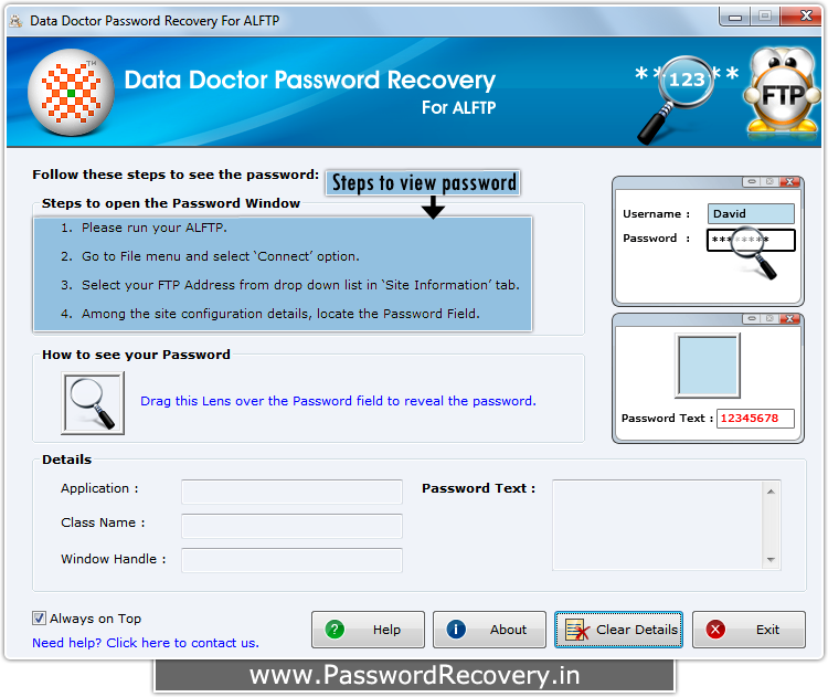 Password Recovery For ALFTP