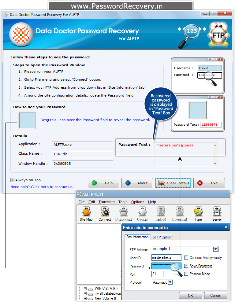 Password Recovery For ALFTP