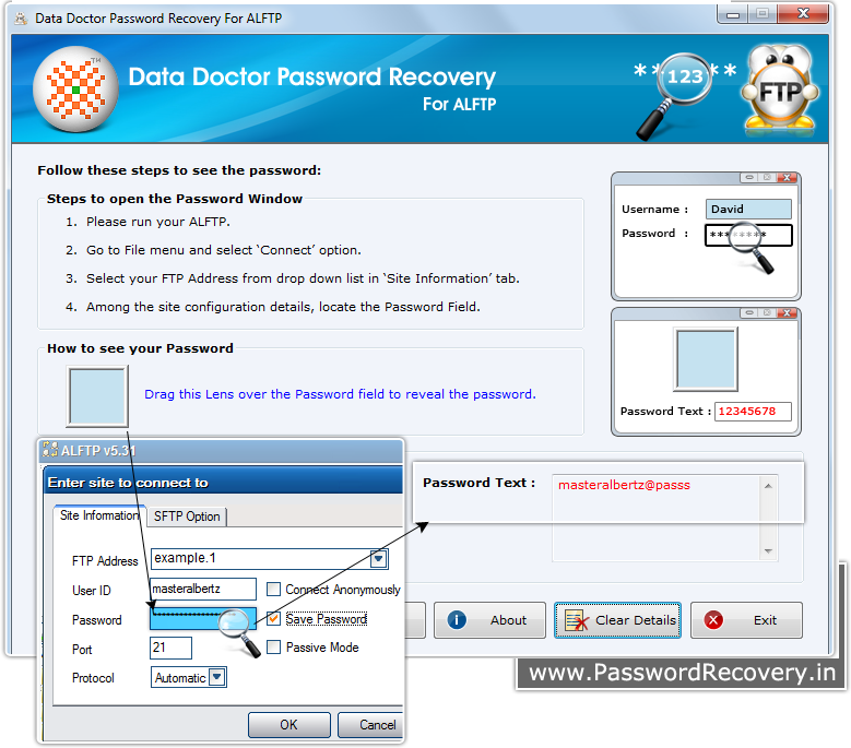 Password Recovery For ALFTP