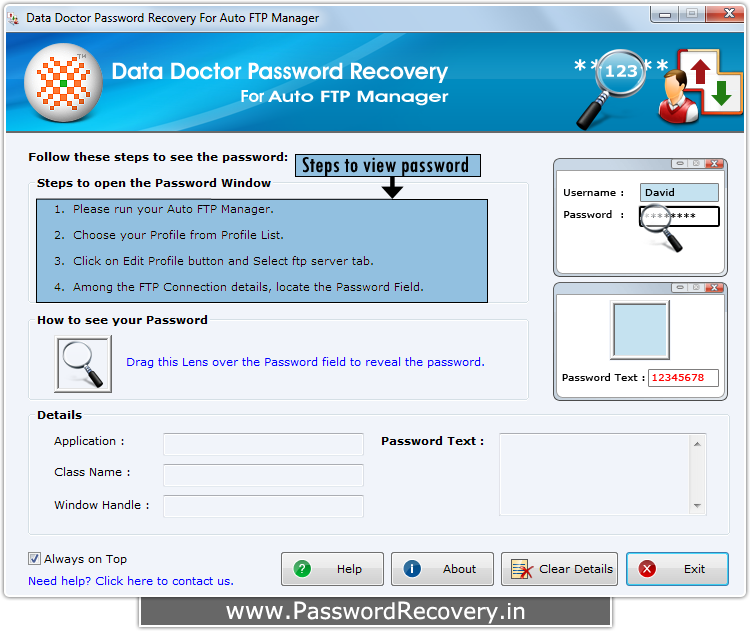 Password Recovery For Auto FTP
