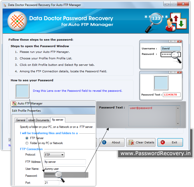 Password Recovery For Auto FTP