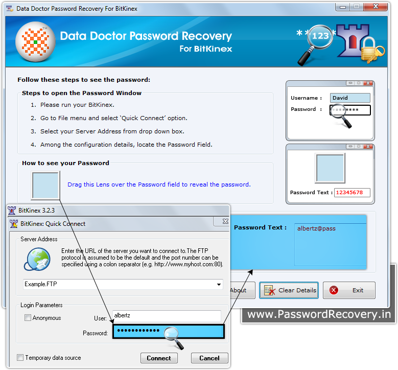 Password Recovery For BitKinex