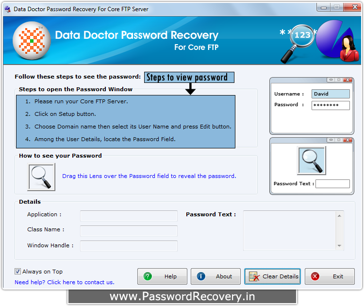 Password Recovery For Core FTP