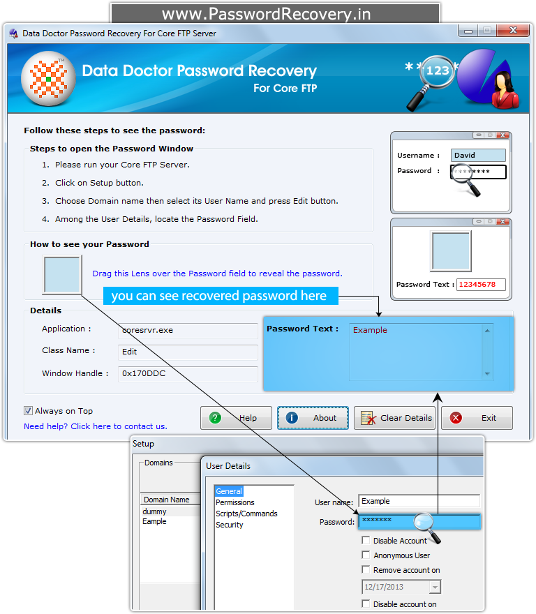 Password Recovery For Core FTP