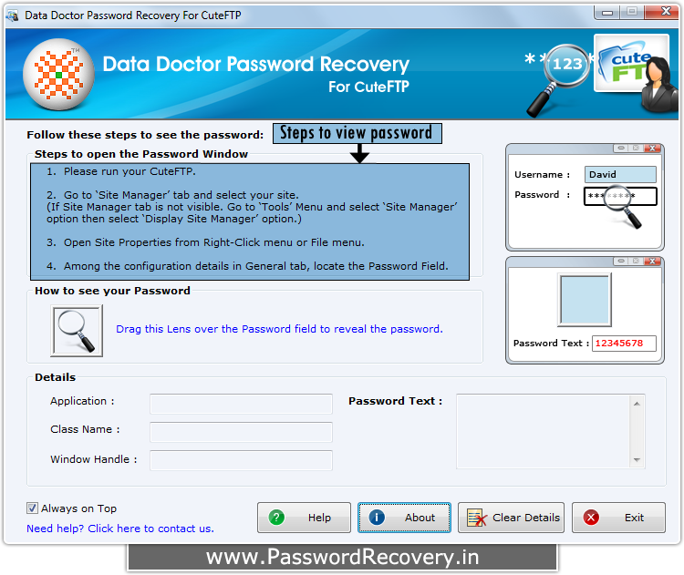 Password Recovery For CuteFTP