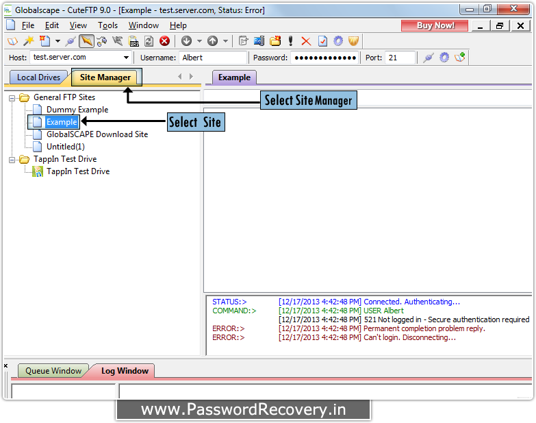 Password Recovery For CuteFTP