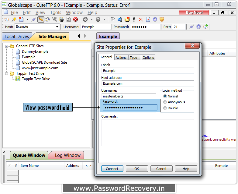 Password Recovery For CuteFTP