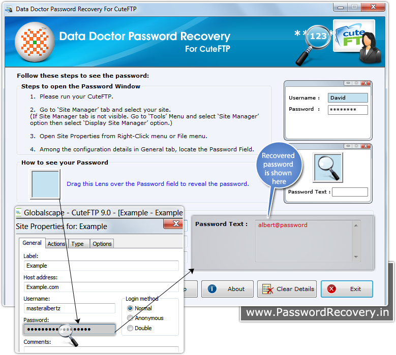 Password Recovery For CuteFTP