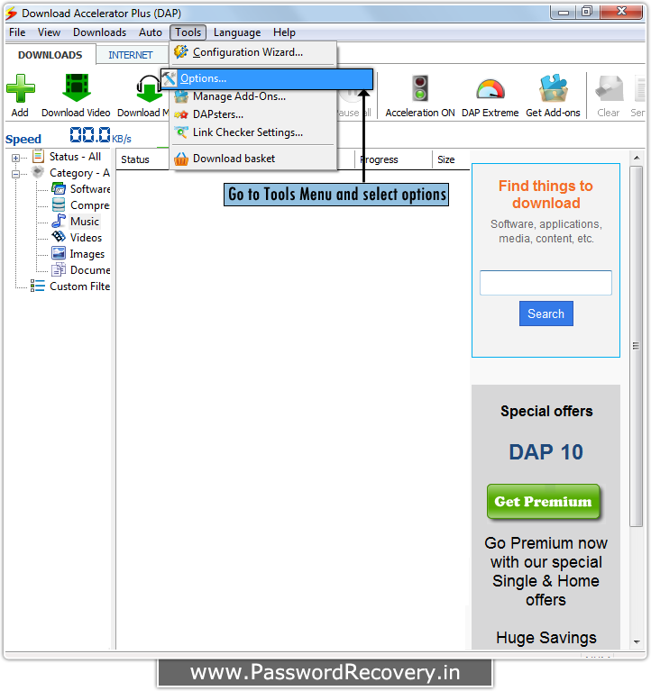 Password Recovery For DAP Software