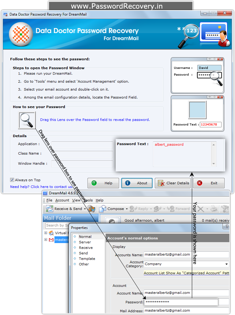 Password Recovery For DreamMail