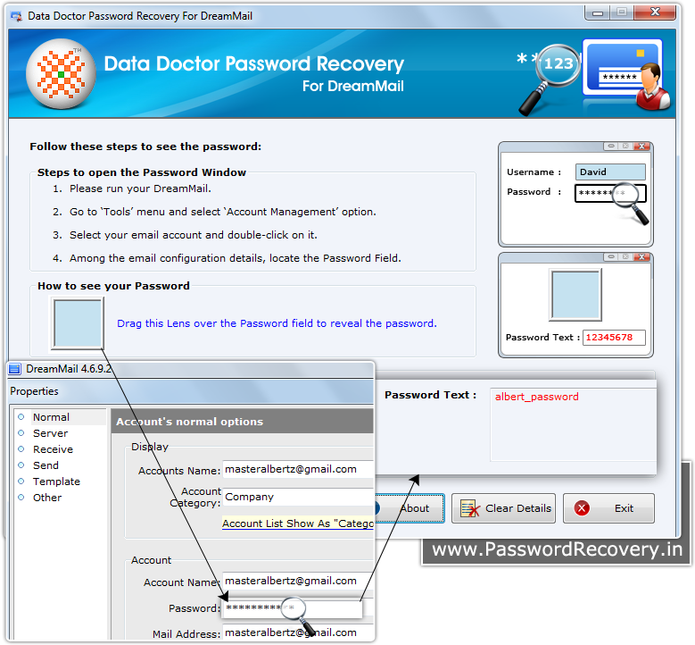 Password Recovery For DreamMail