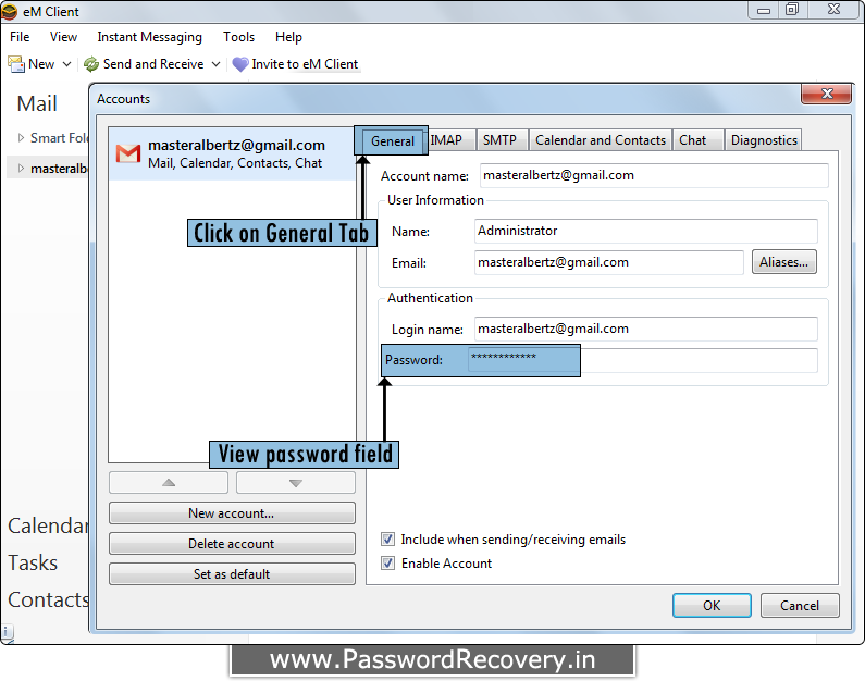 Password Recovery For eM Client