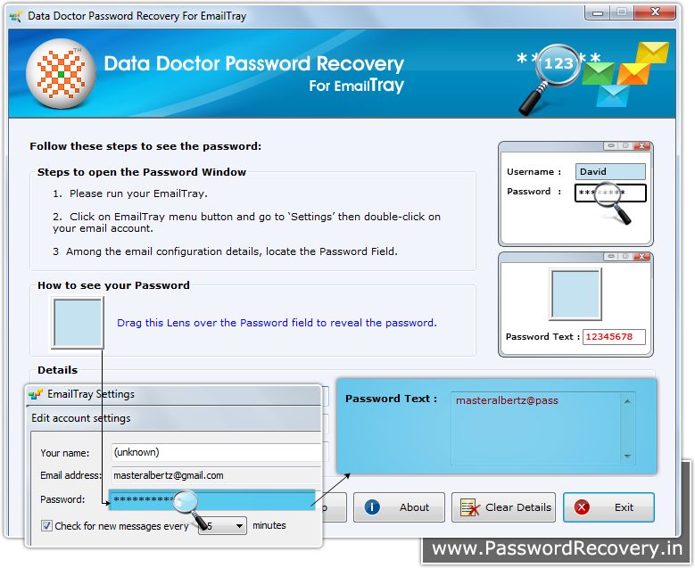 Password Recovery For EmailTray