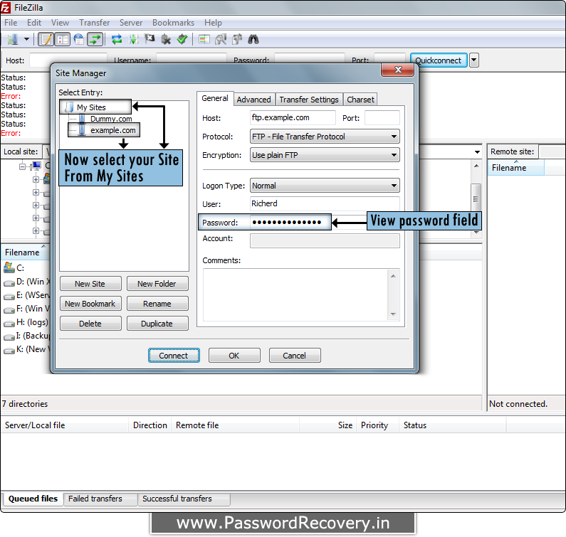 Password Recovery For FileZilla