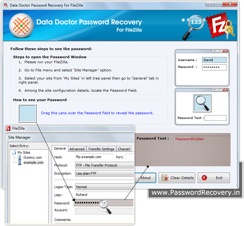 Password Recovery For FileZilla