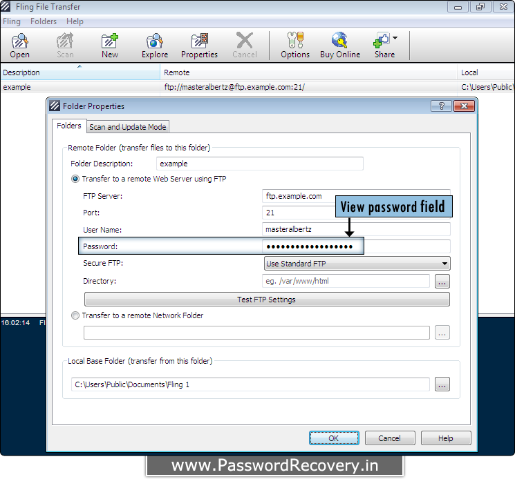 Password Recovery For Fling File Transfer