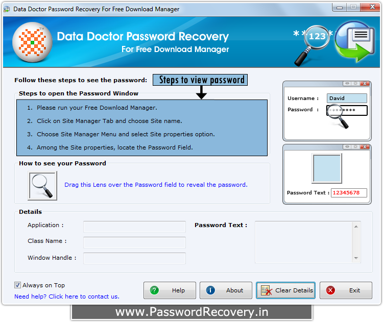 Password Recovery For Free Download Manager