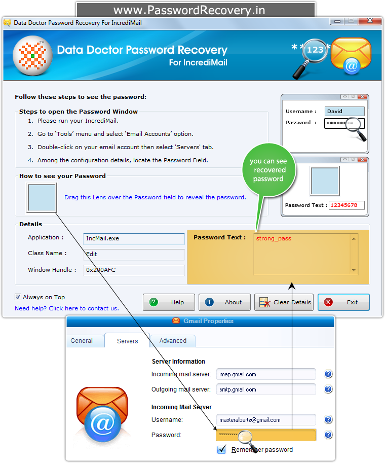 Password Recovery For IncrediMail
