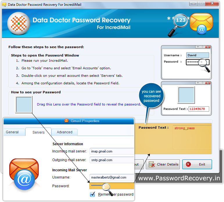 Password Recovery For IncrediMail