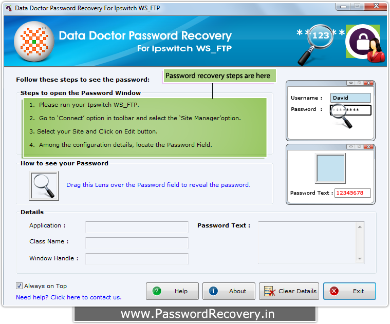 Password Recovery For Ipswitch WS_FTP