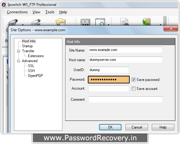 Password Recovery For Ipswitch WS_FTP