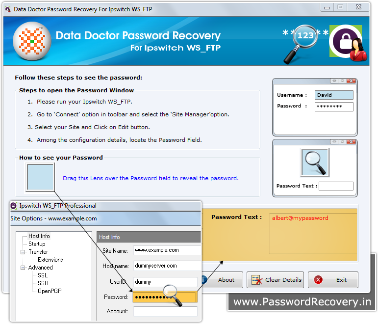 Password Recovery For Ipswitch WS_FTP