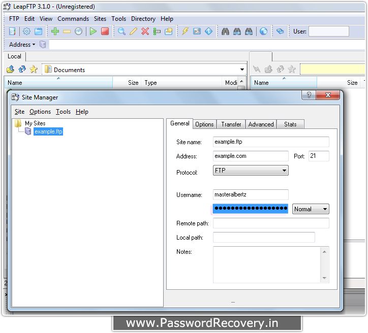 Password Recovery For LeapFTP