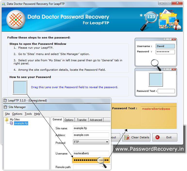 Password Recovery For LeapFTP