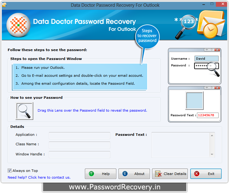 Password Recovery For Outlook