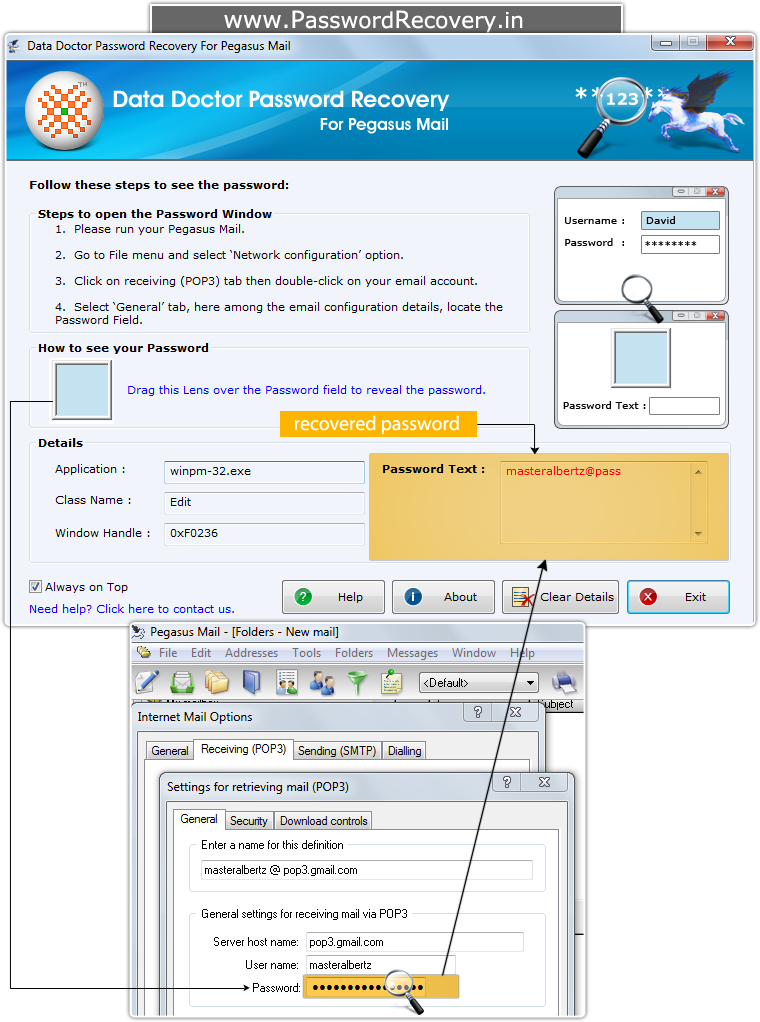 Password Recovery For Pegasus Mail