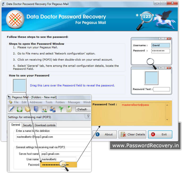 Password Recovery For Pegasus Mail