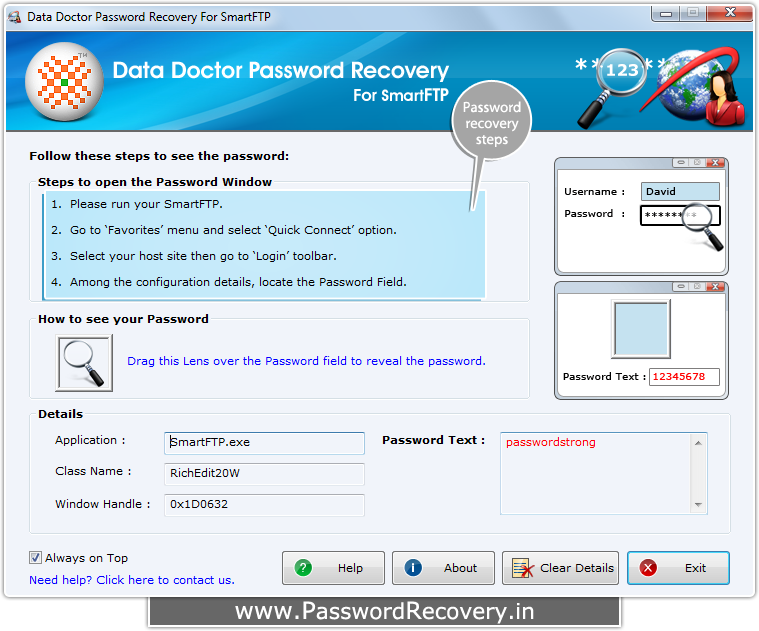Password Recovery For SmartFTP