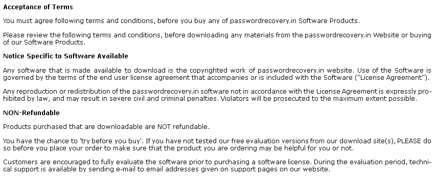 Terms and Conditions