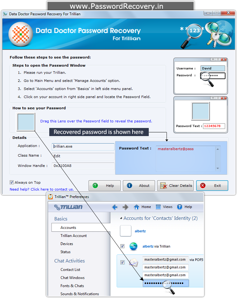 Password Recovery For Trillian Messenger